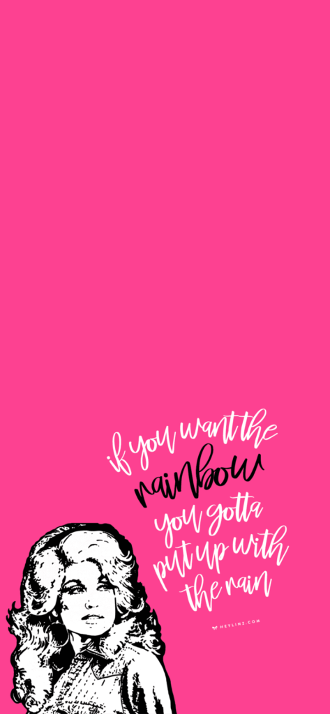 Dolly Parton iPhone Wallpaper Background Pink