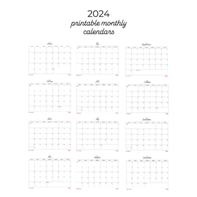Calendar Printable by Month